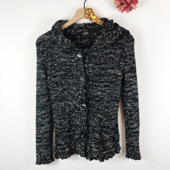 BCBGMaxAzria Sweaters - [BCBGMAXAZRIA] Spacedye Hooded Knit Cardigan